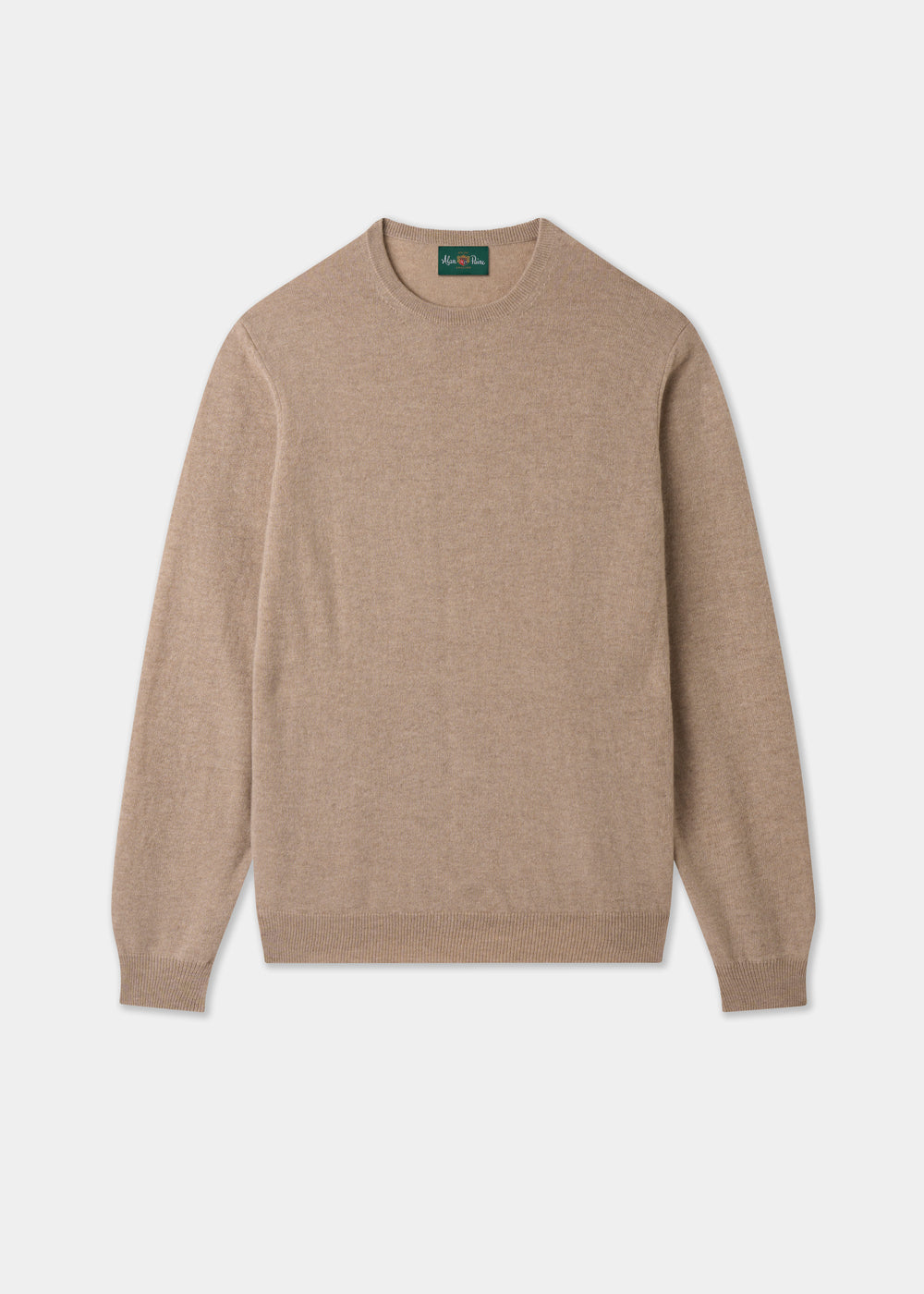 Men's Cashmere Crew Neck Jumper in Linen
