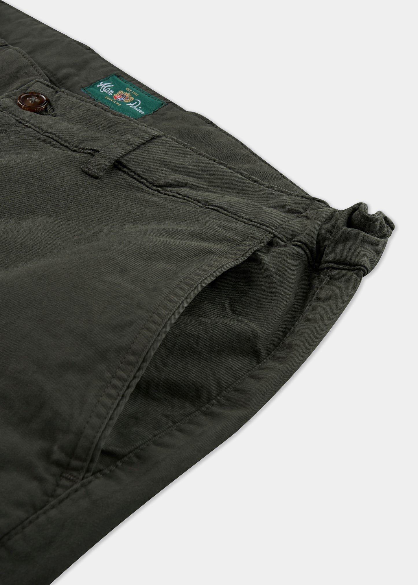 Men's Chino Trousers in Olive Green