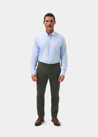 Men's Chino Trousers in Olive Green