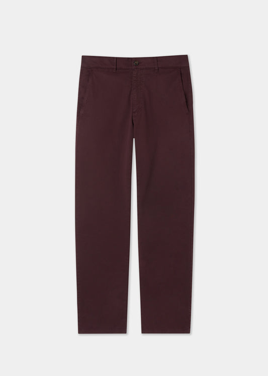 Men's Chino Trousers in Red Wine