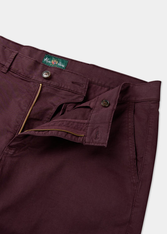 Men's Chino Trousers in Red Wine