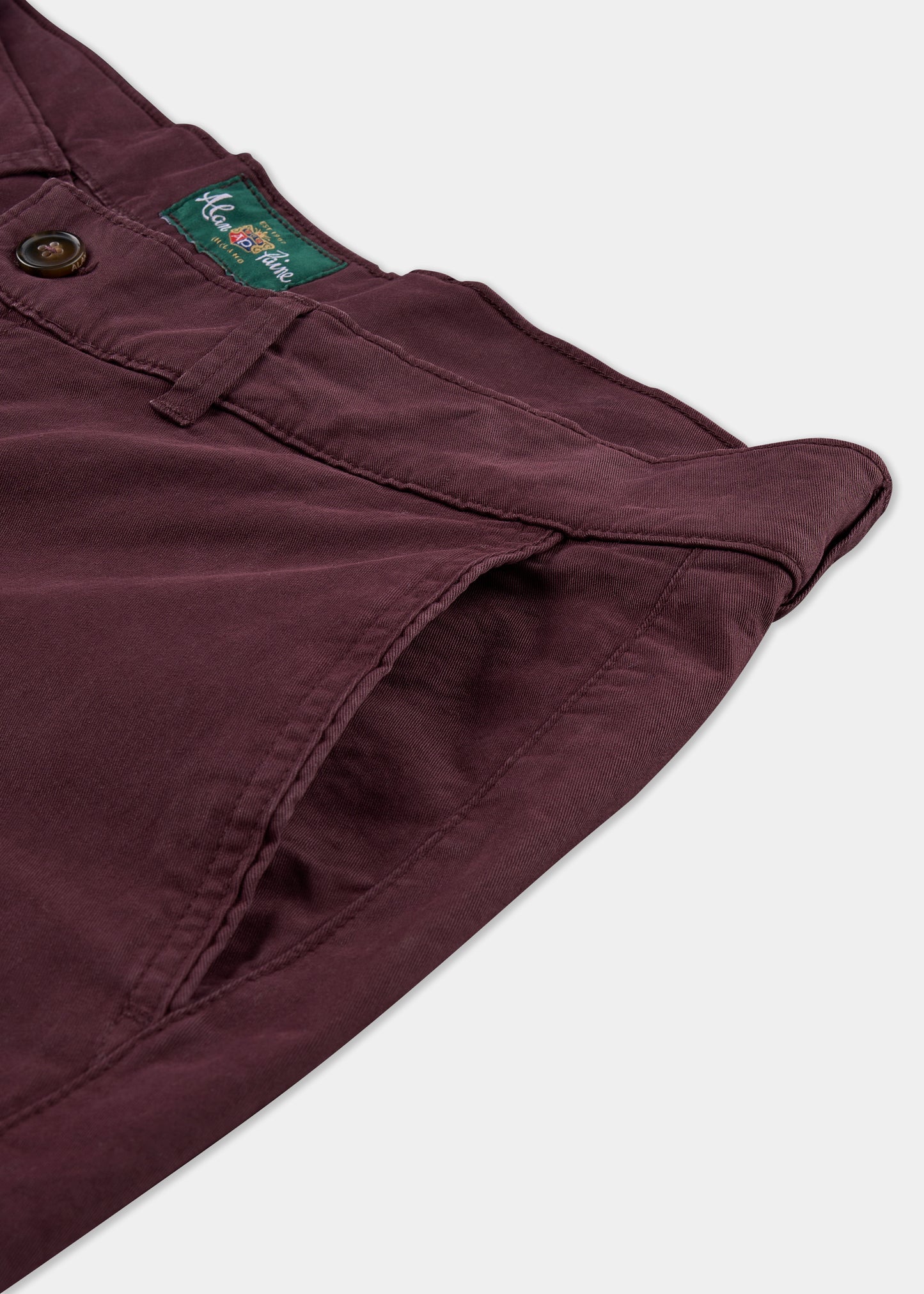 Men's Chino Trousers in Red Wine
