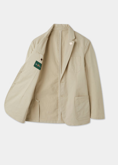 Men's Cotton Blazer in Beige