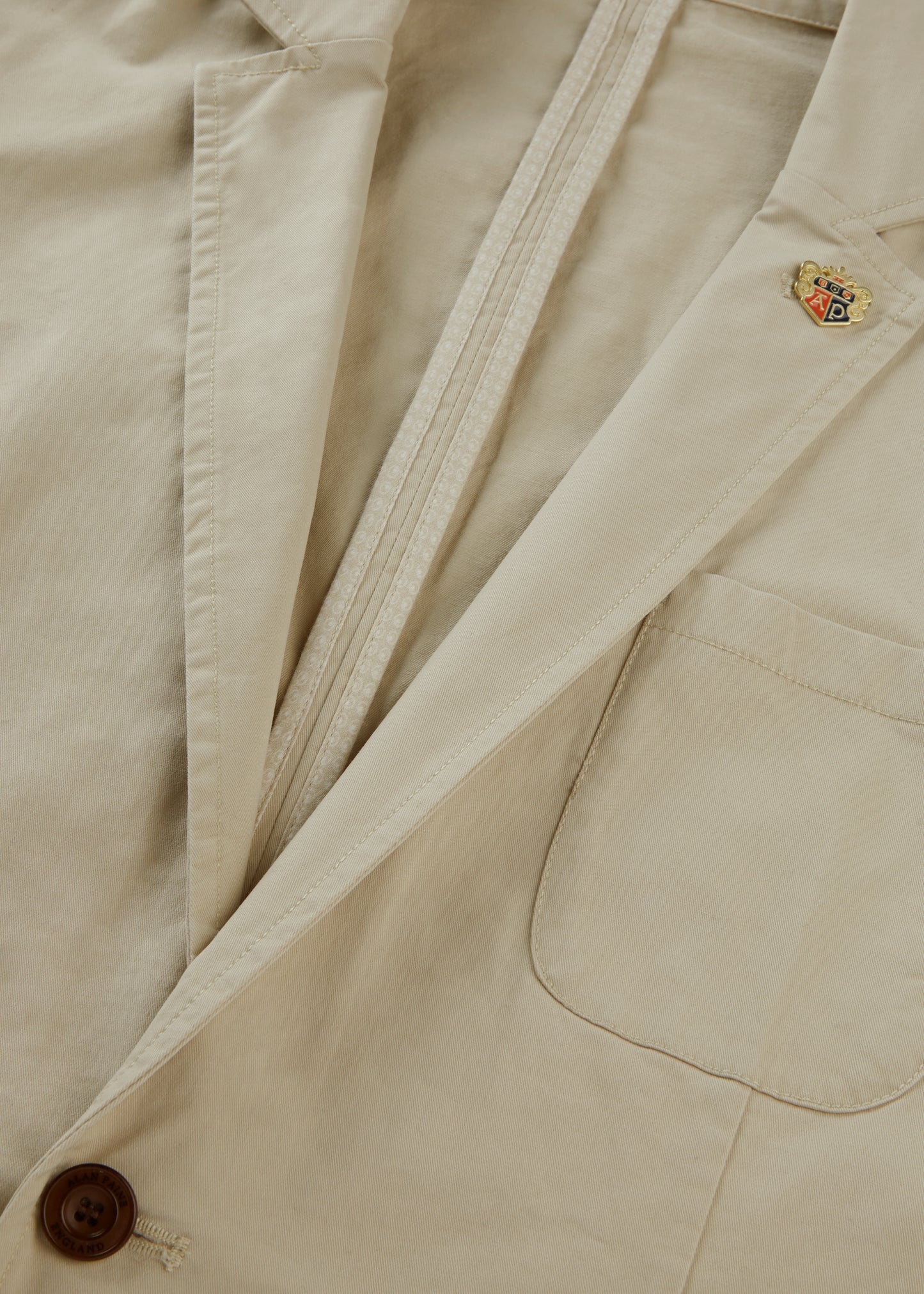 Men's Cotton Blazer in Beige