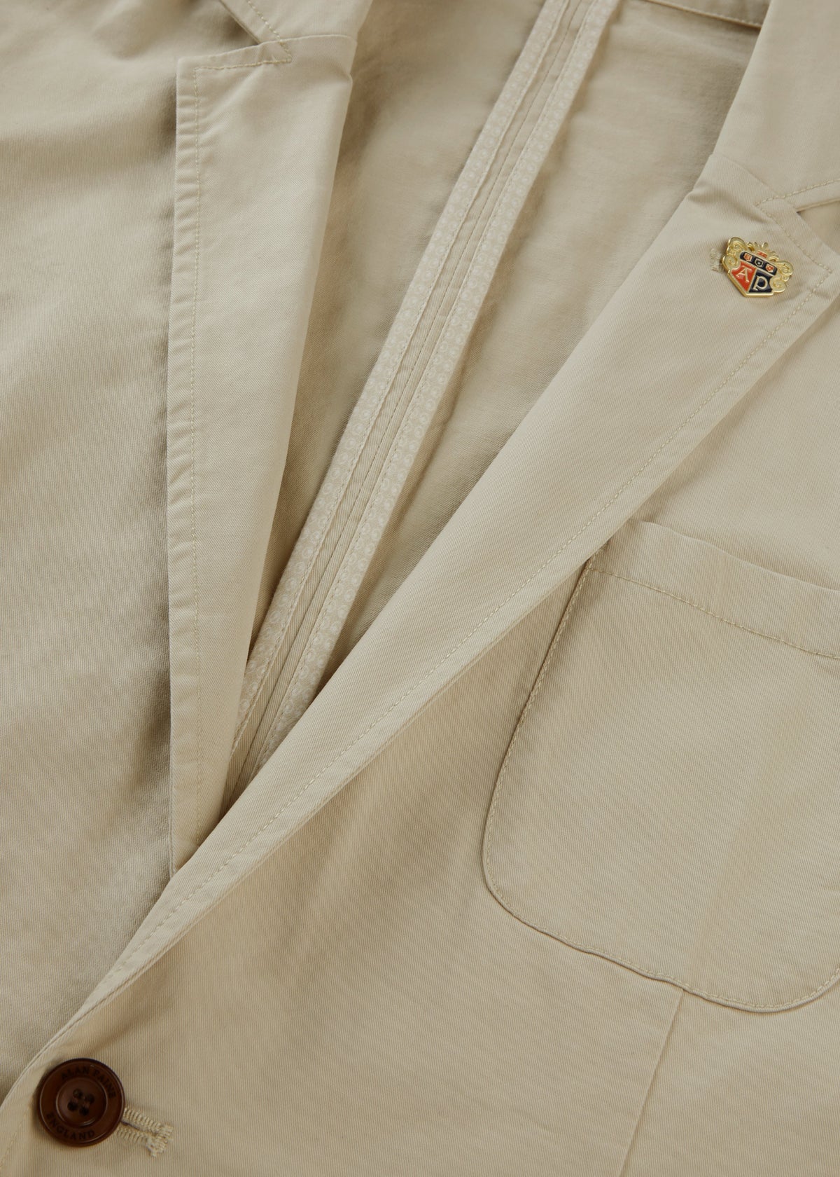 Men's Cotton Blazer in Beige