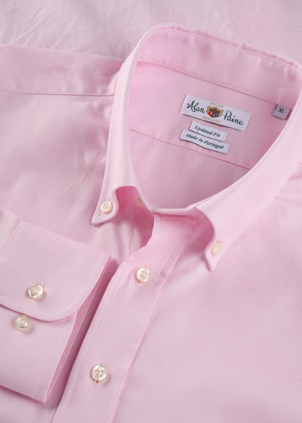 Men's Cotton Long Sleeve Shirt in Pink