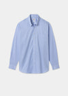 Men's Cotton Long Sleeve Shirt in Blue Striped