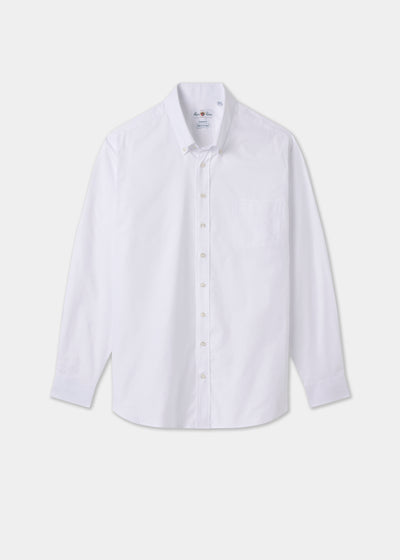 Men's Cotton Long Sleeve Shirt in White