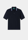 Men's Cotton Cashmere Polo Shirt in Navy