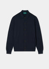Men's Cotton Cashmere Collared Shirt in Navy