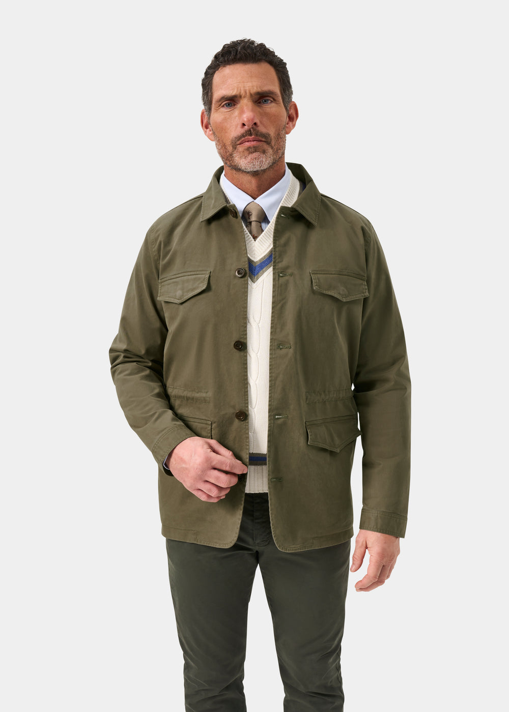 Men's Cotton Jacket in Green