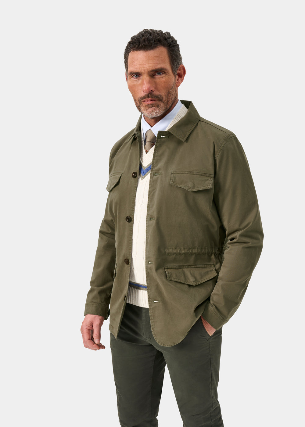 Men's Cotton Jacket in Green