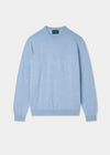 Men's Cotton Crew Neck Jumper in Light Blue