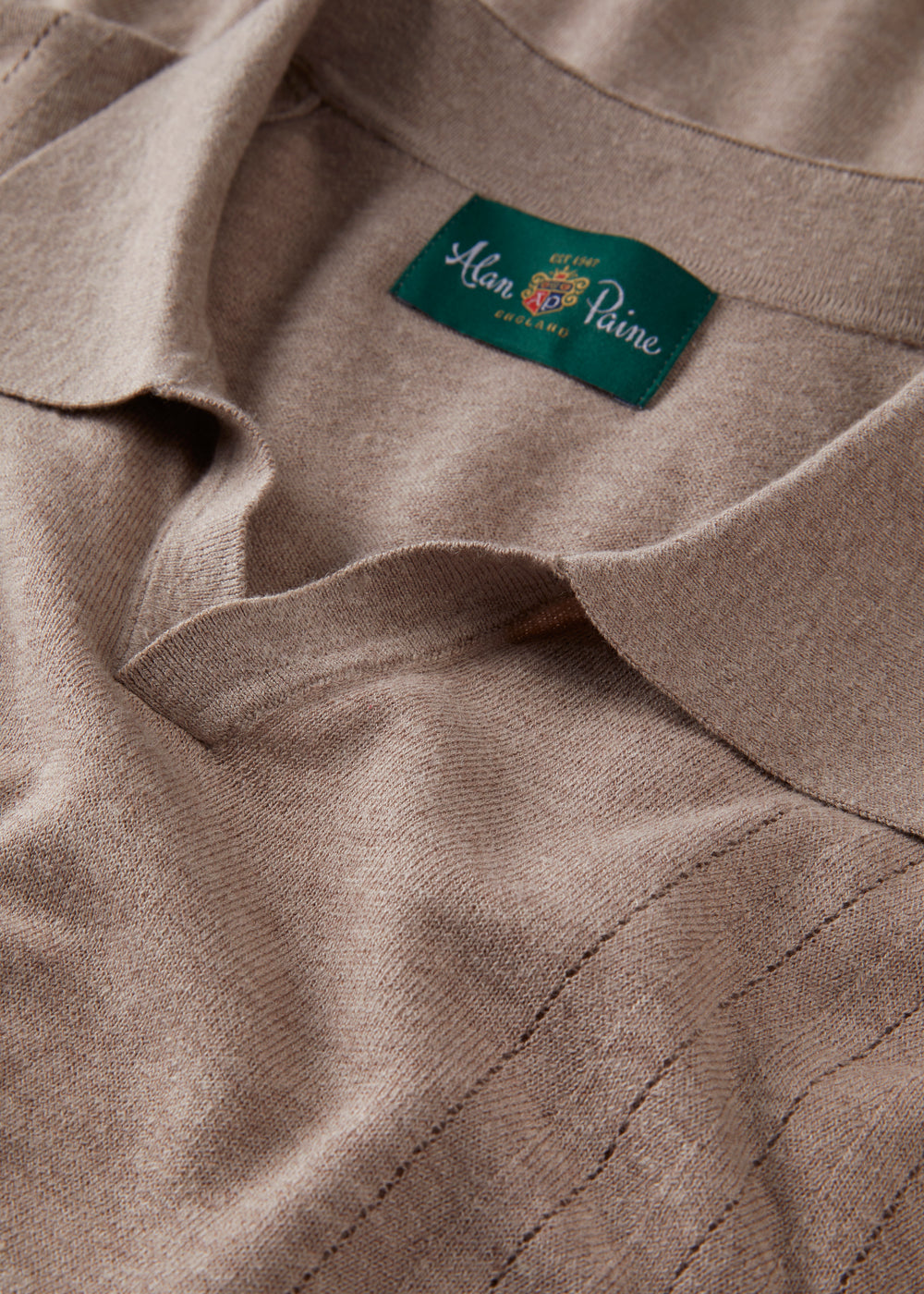 Men's Cotton Short Sleeve Jumper in Brown