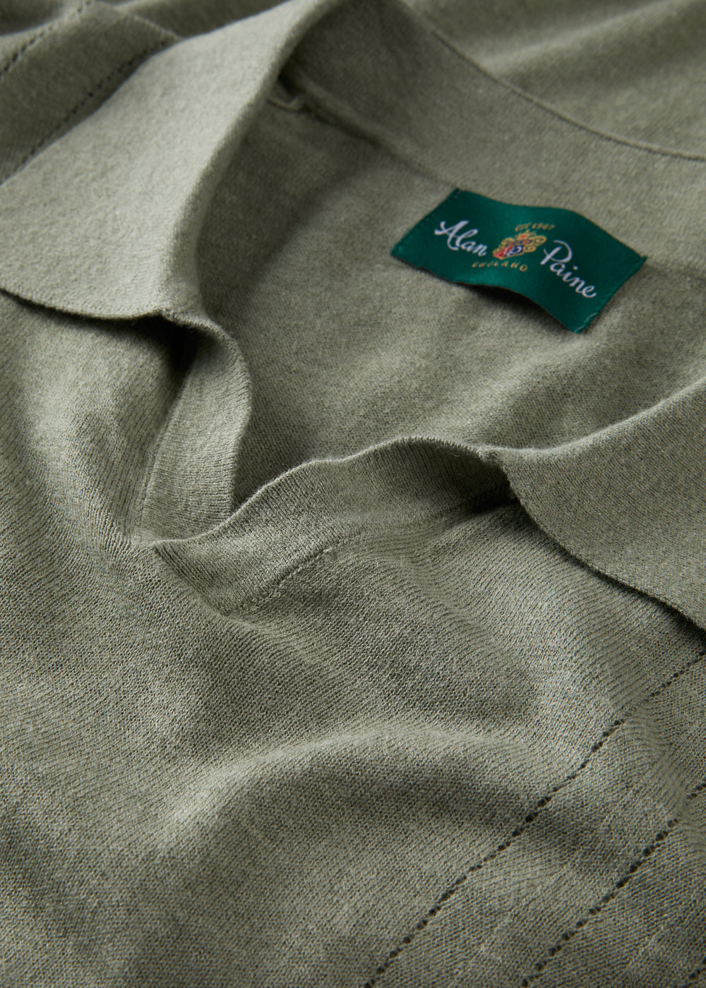 Men's Cotton Short Sleeve Jumper in Green