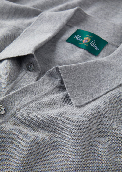 Men's Cotton Merino Shirt in Light Grey