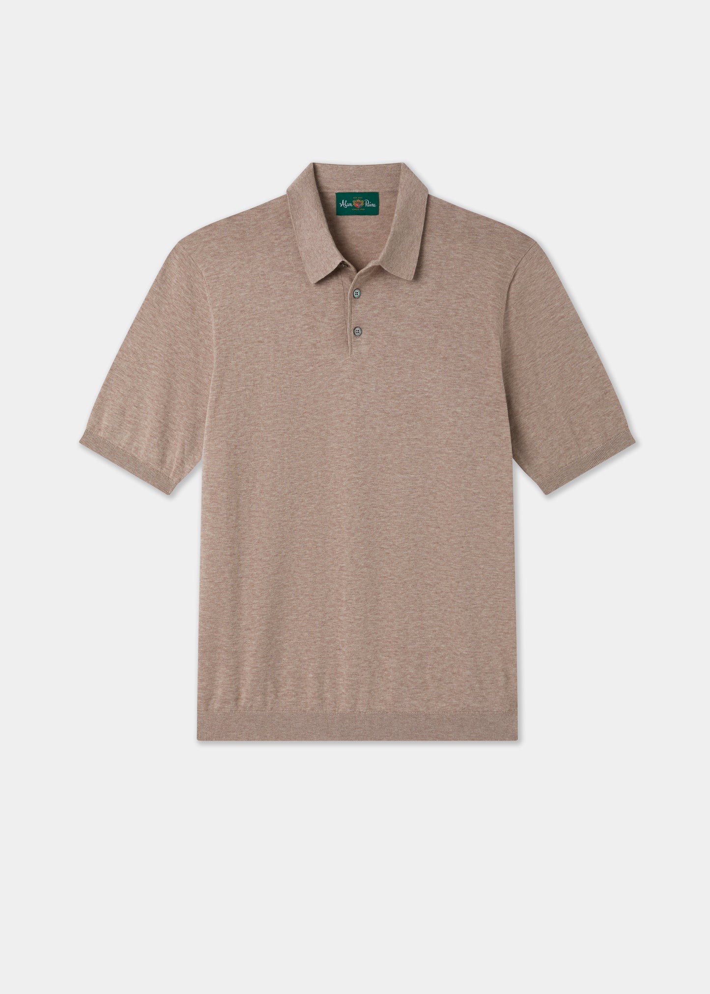 Men's Cotton Polo Shirt in Brown