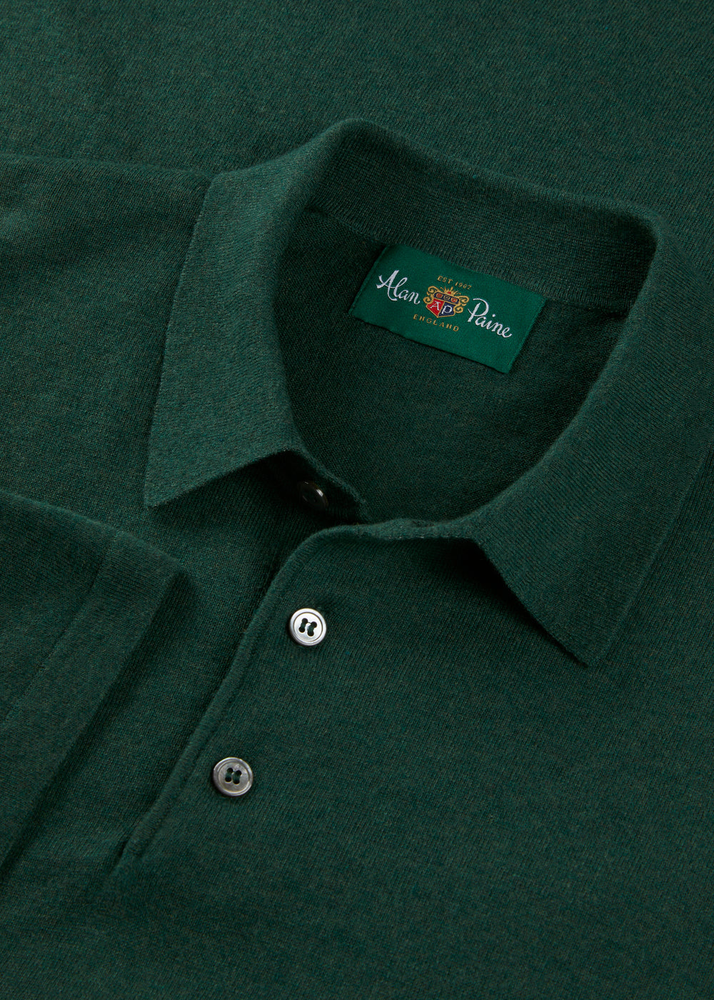 Men's Cotton Polo Shirt in Dark Green