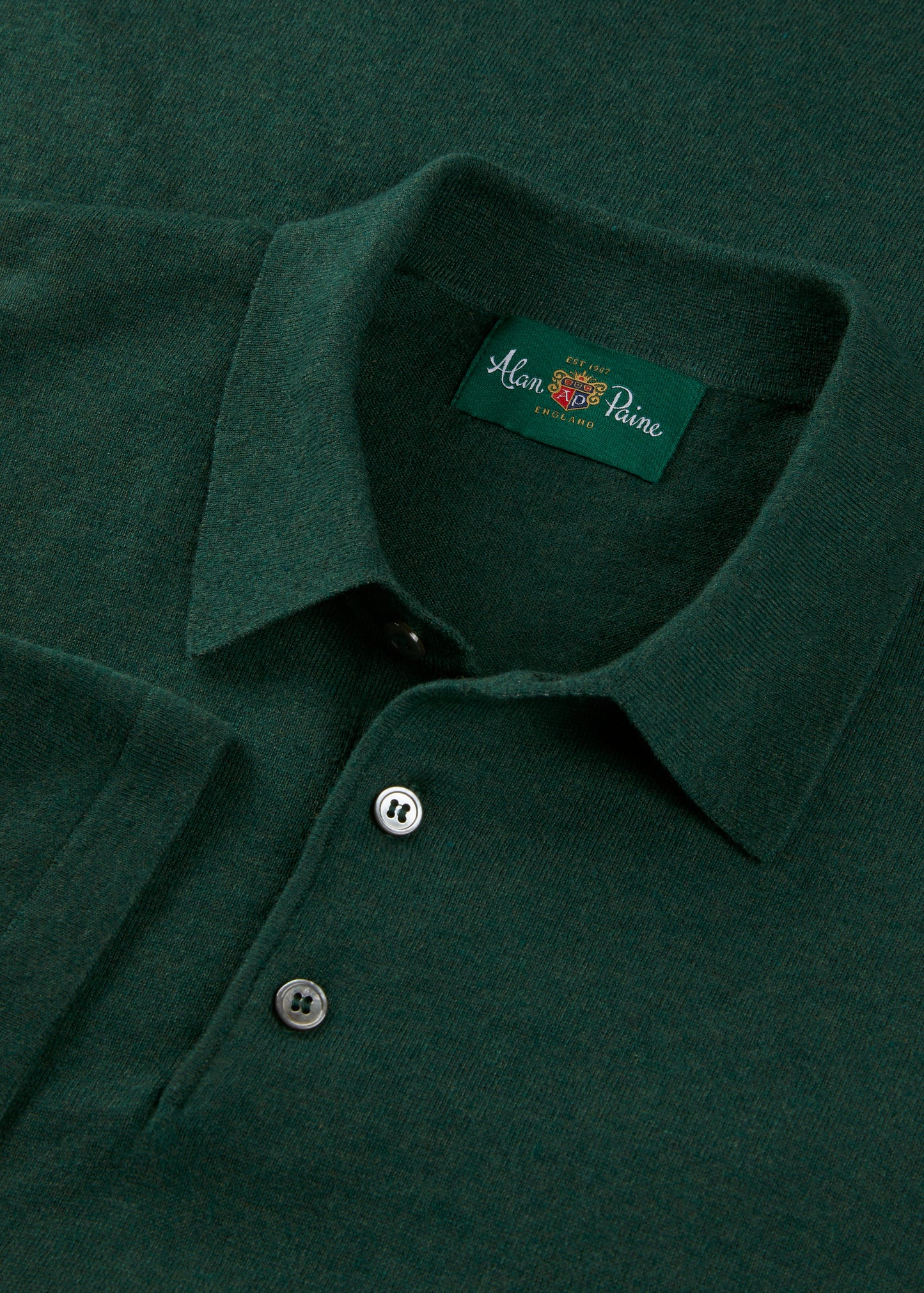 Men's Cotton Polo Shirt in Dark Green