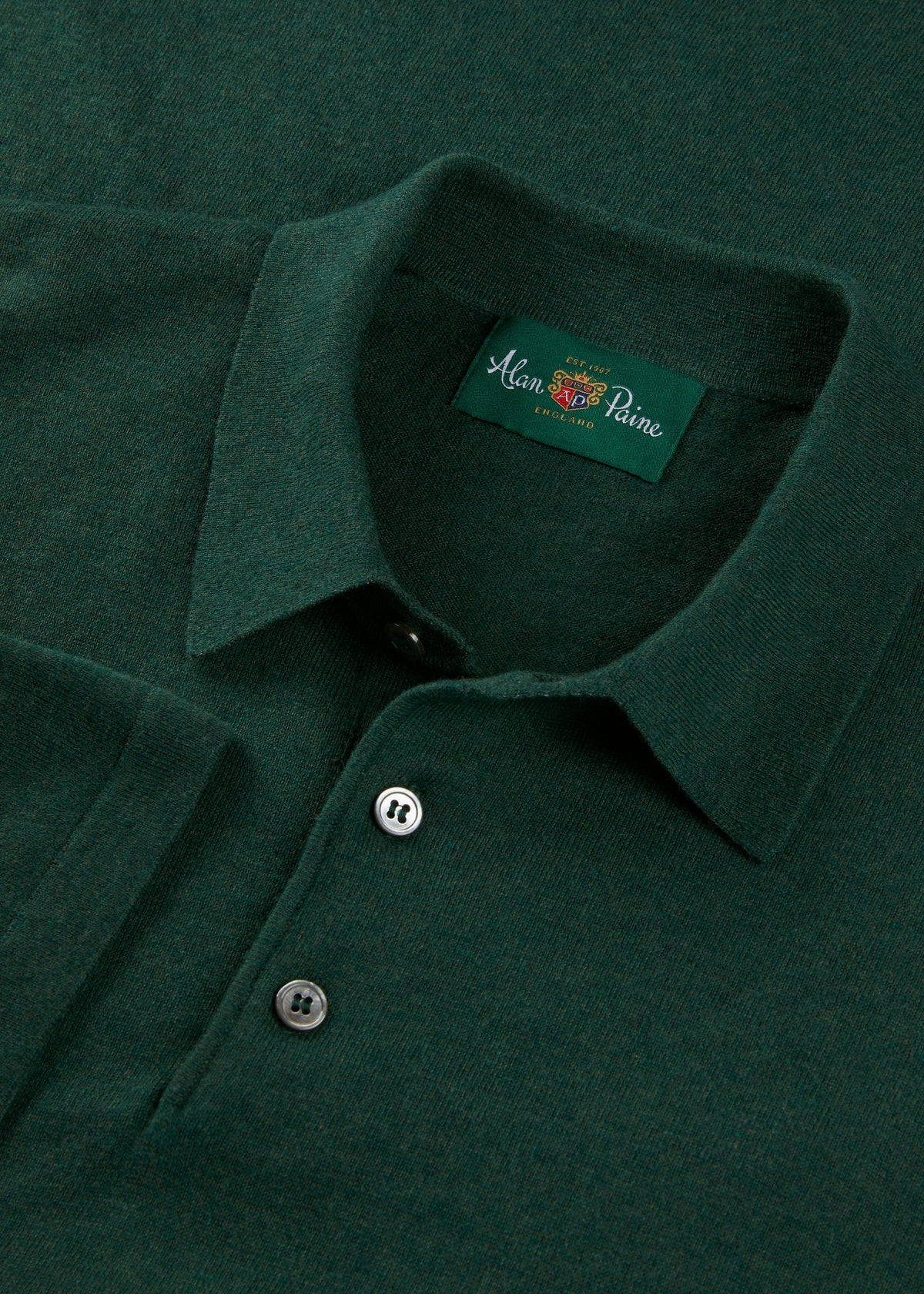 Men's Cotton Polo Shirt in Dark Green