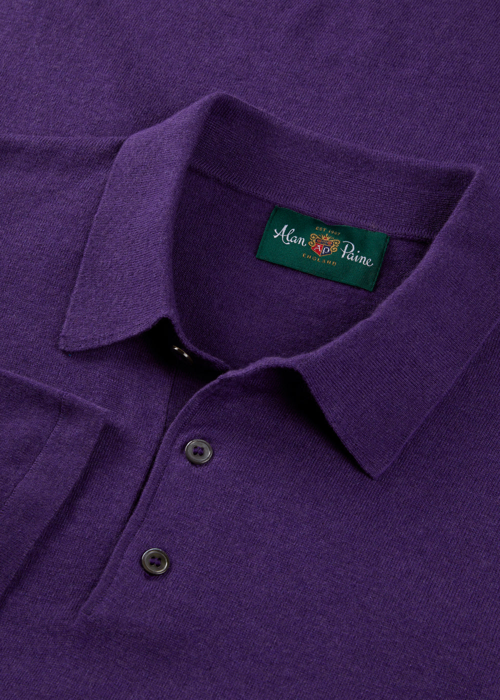Men's Cotton Polo Shirt in Dark Purple