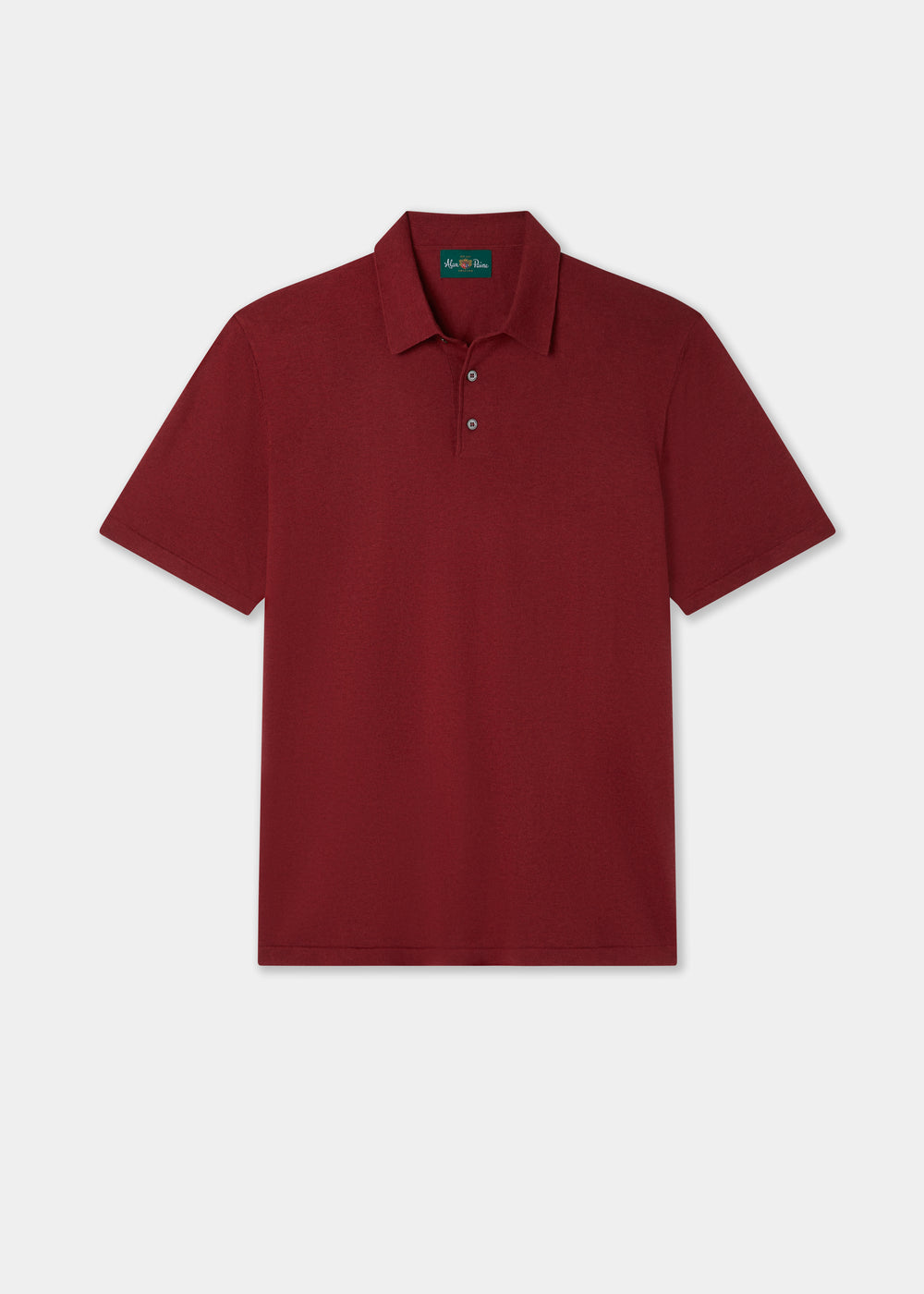 Men's Cotton Polo Shirt in Dark Red