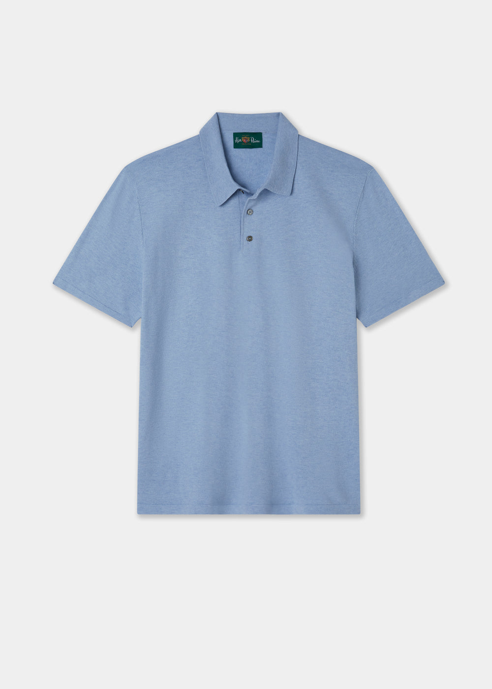 Men's Cotton Polo Shirt in Light Blue