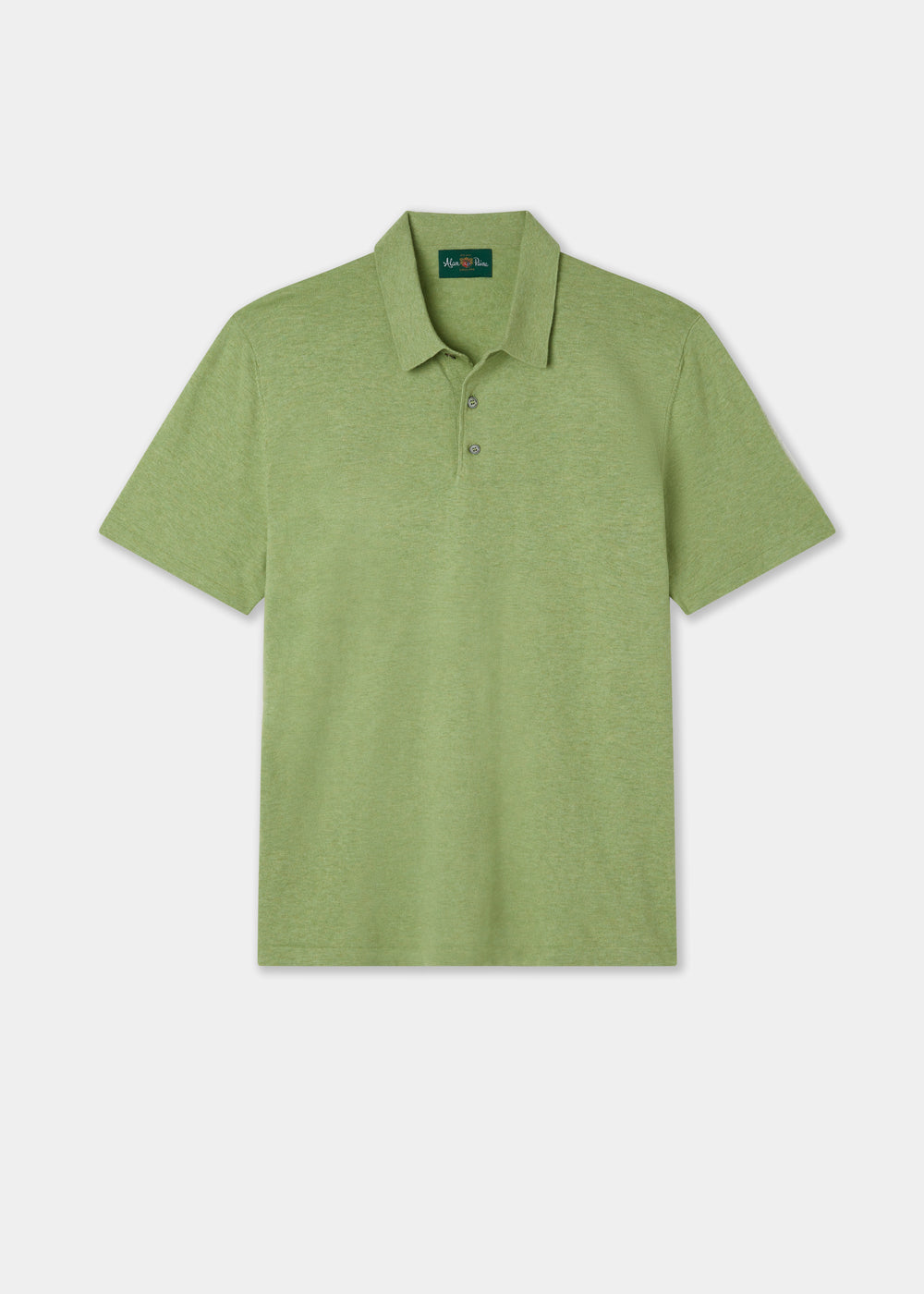 Men's Cotton Polo Shirt in Light Green