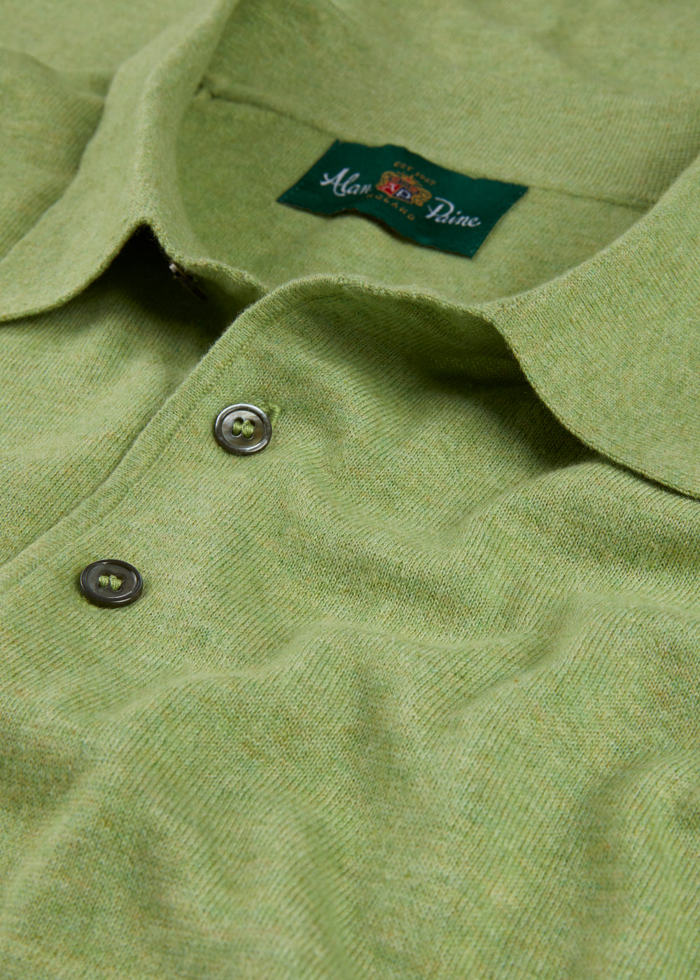 Men's Cotton Polo Shirt in Light Green