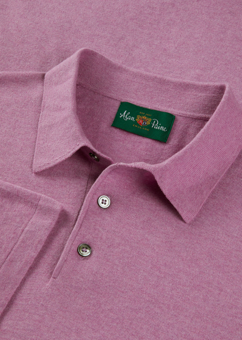 Men's Cotton Polo Shirt in Light Purple