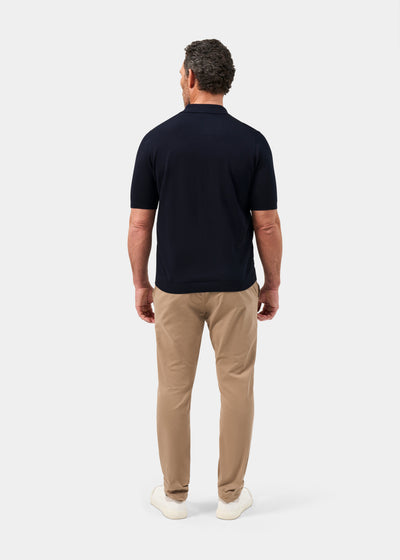 Paignton Cotton Polo Shirt In Dark Navy