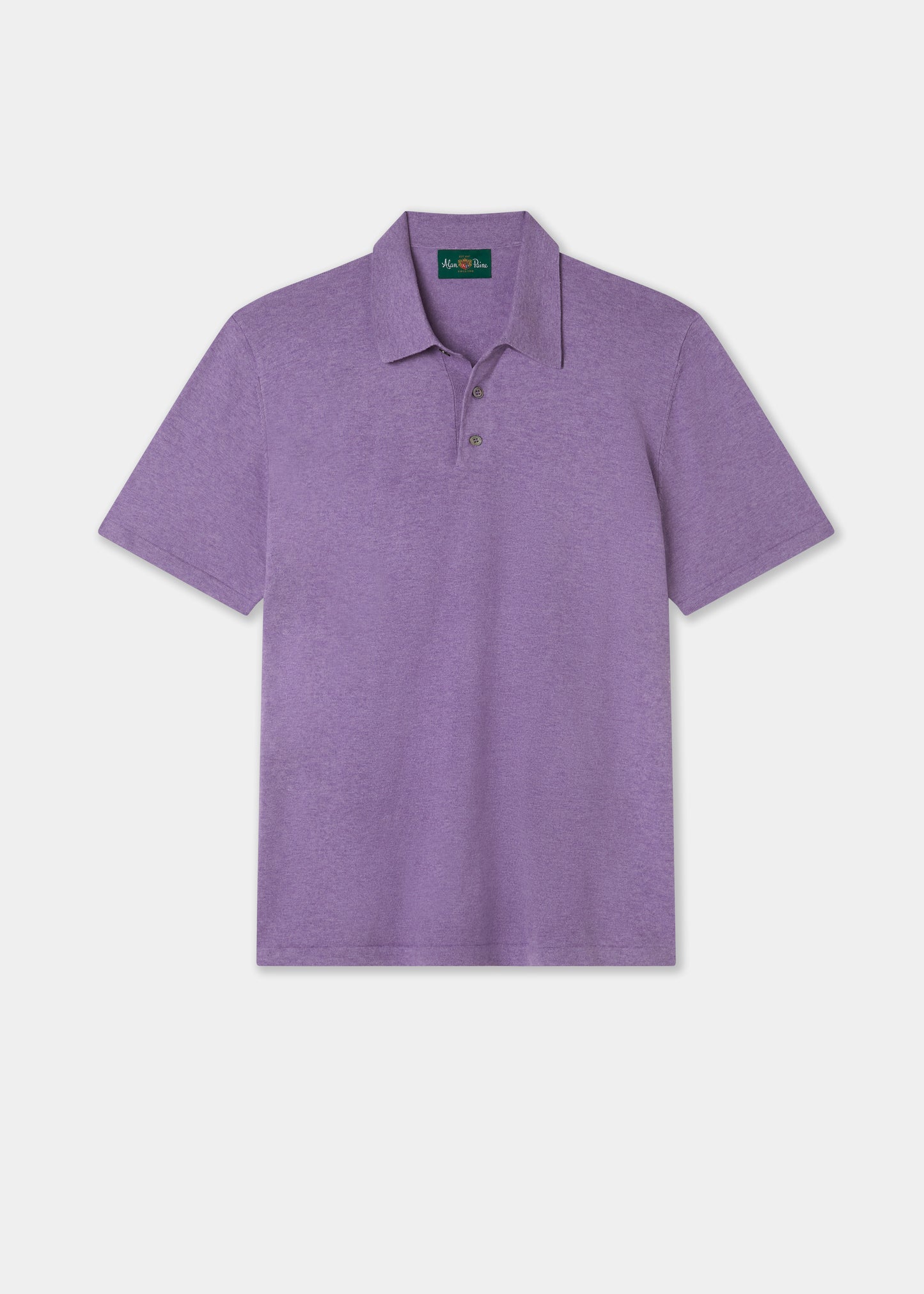 Men's Cotton Polo Shirt in Pale Purple