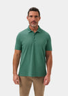 Men's Pique Cotton Polo Shirt in Green