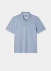 Men's Pique Cotton Polo Shirt in Light Blue