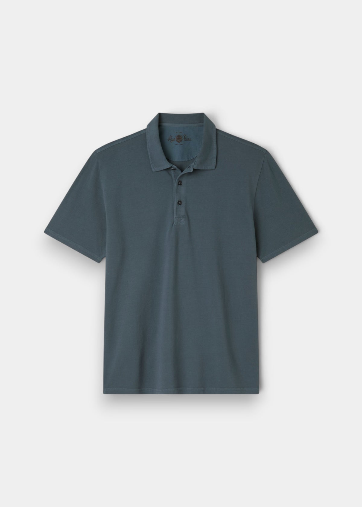 Weymouth Pure Cotton Washed Effect Polo Shirt In Navy - Regular Fit
