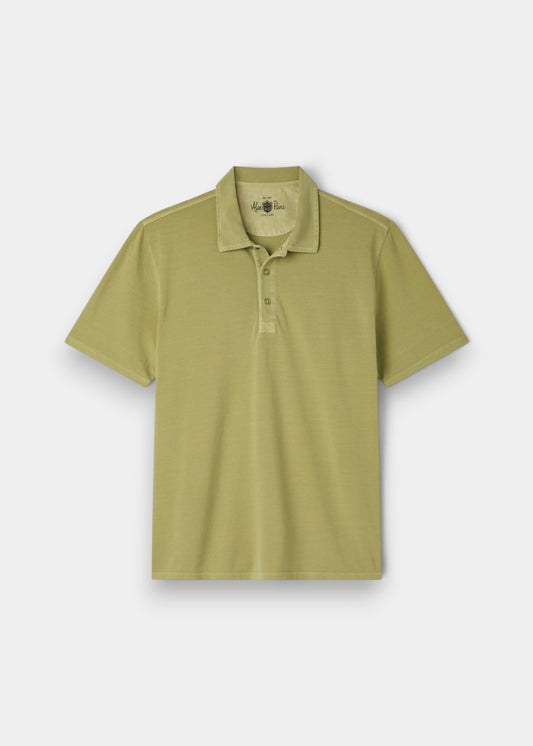 Weymouth Washed Effect Polo Shirt In Pistachio