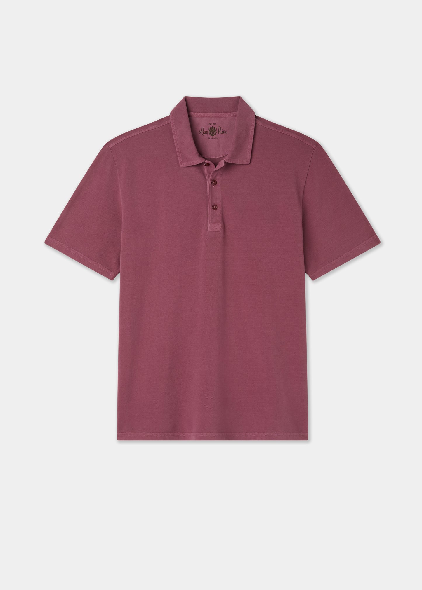 Men's Pique Cotton Polo Shirt in Red
