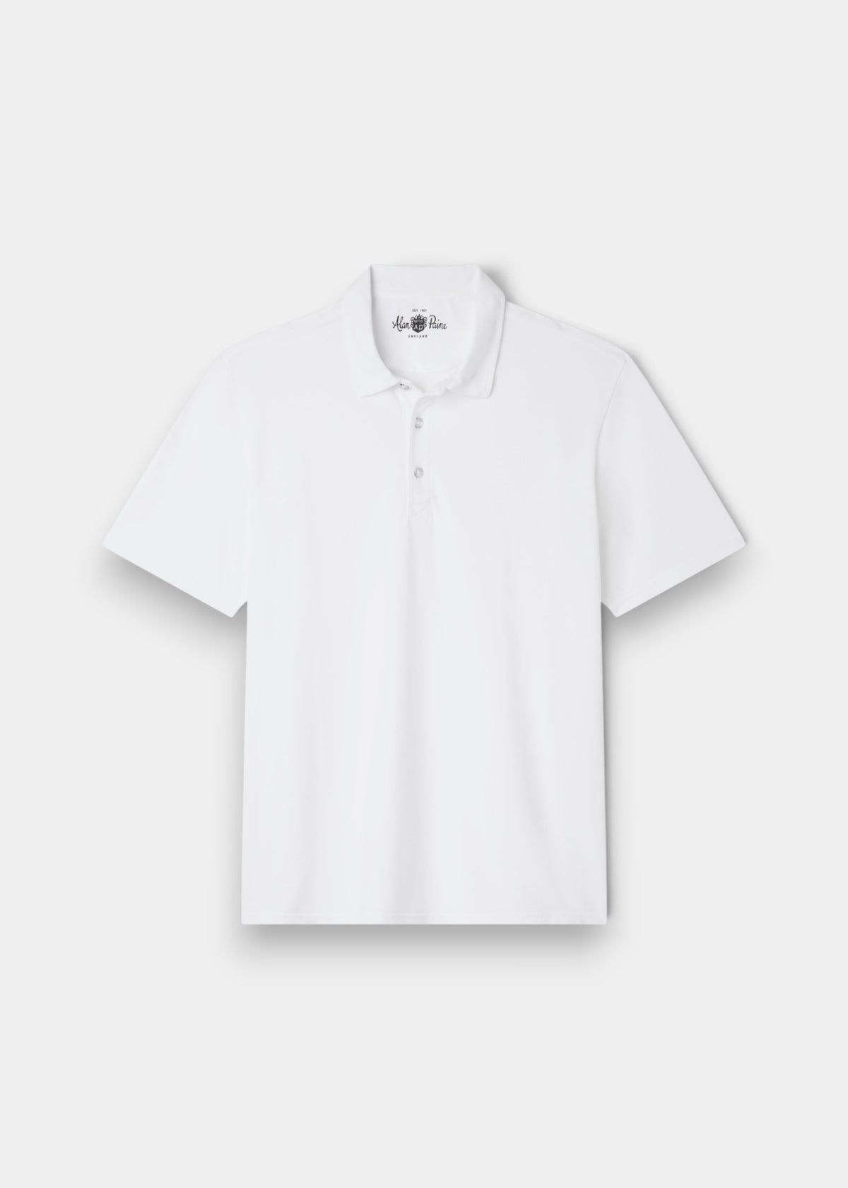 Weymouth Washed Effect Polo Shirt In White