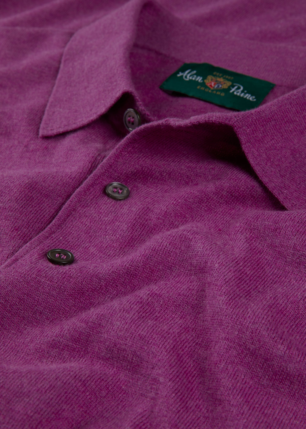 Men's Cotton Polo Shirt in Purple