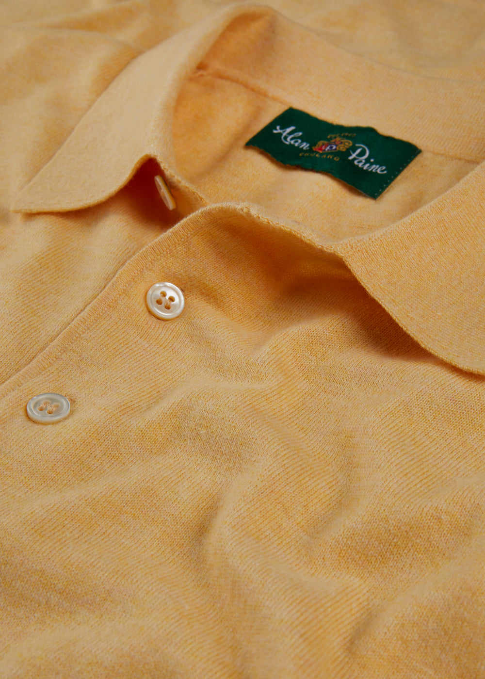 Men's Cotton Polo Shirt in Yellow