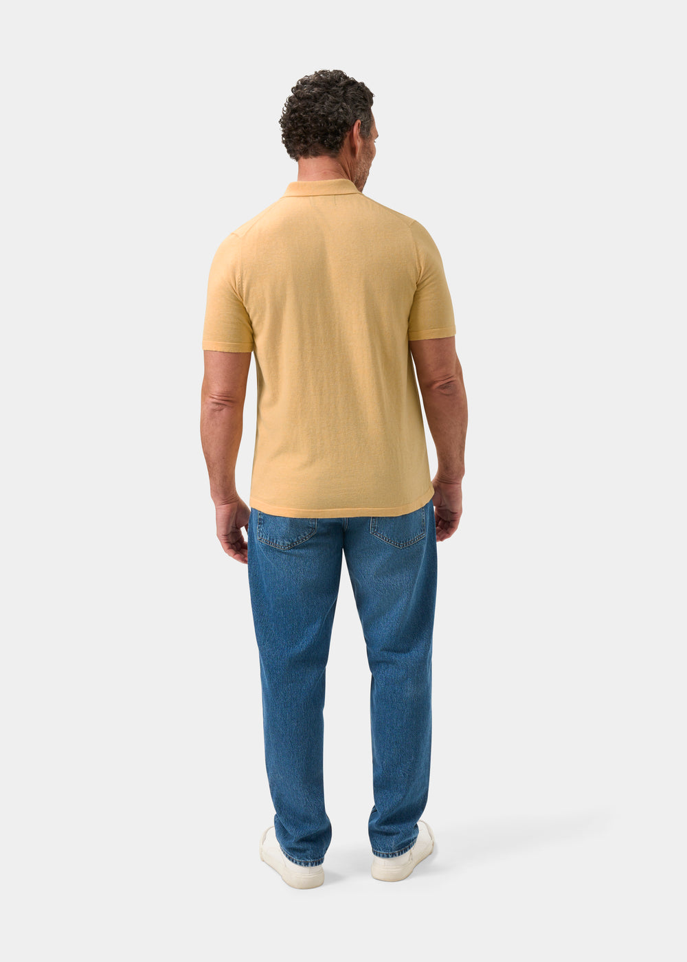 Men's Cotton Polo Shirt in Yellow