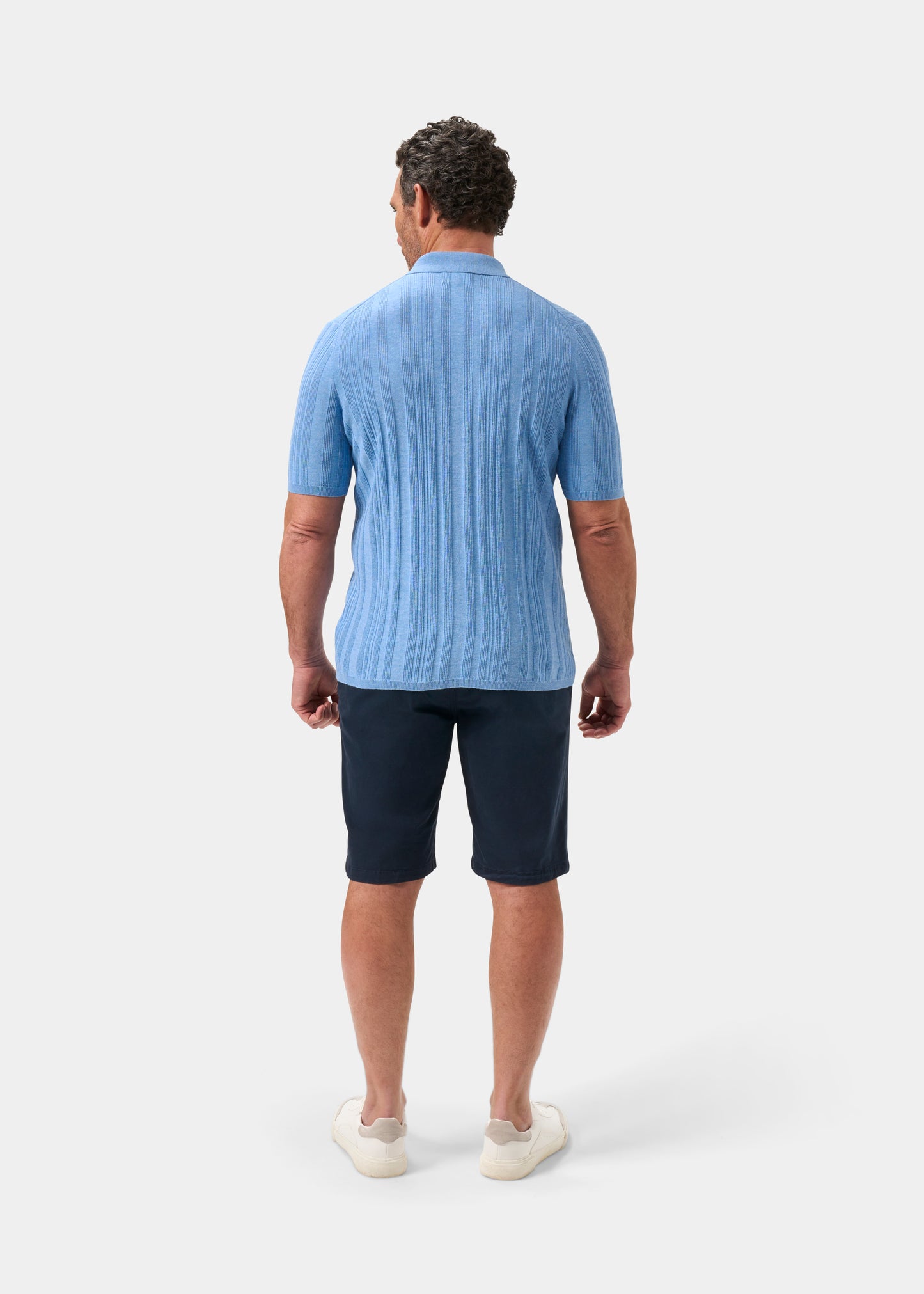 Abbotsbury Men's Short Sleeve Cotton Shirt In Carolina Blue