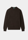 Men's Geelong Wool Crew Neck Jumper in Cocoa