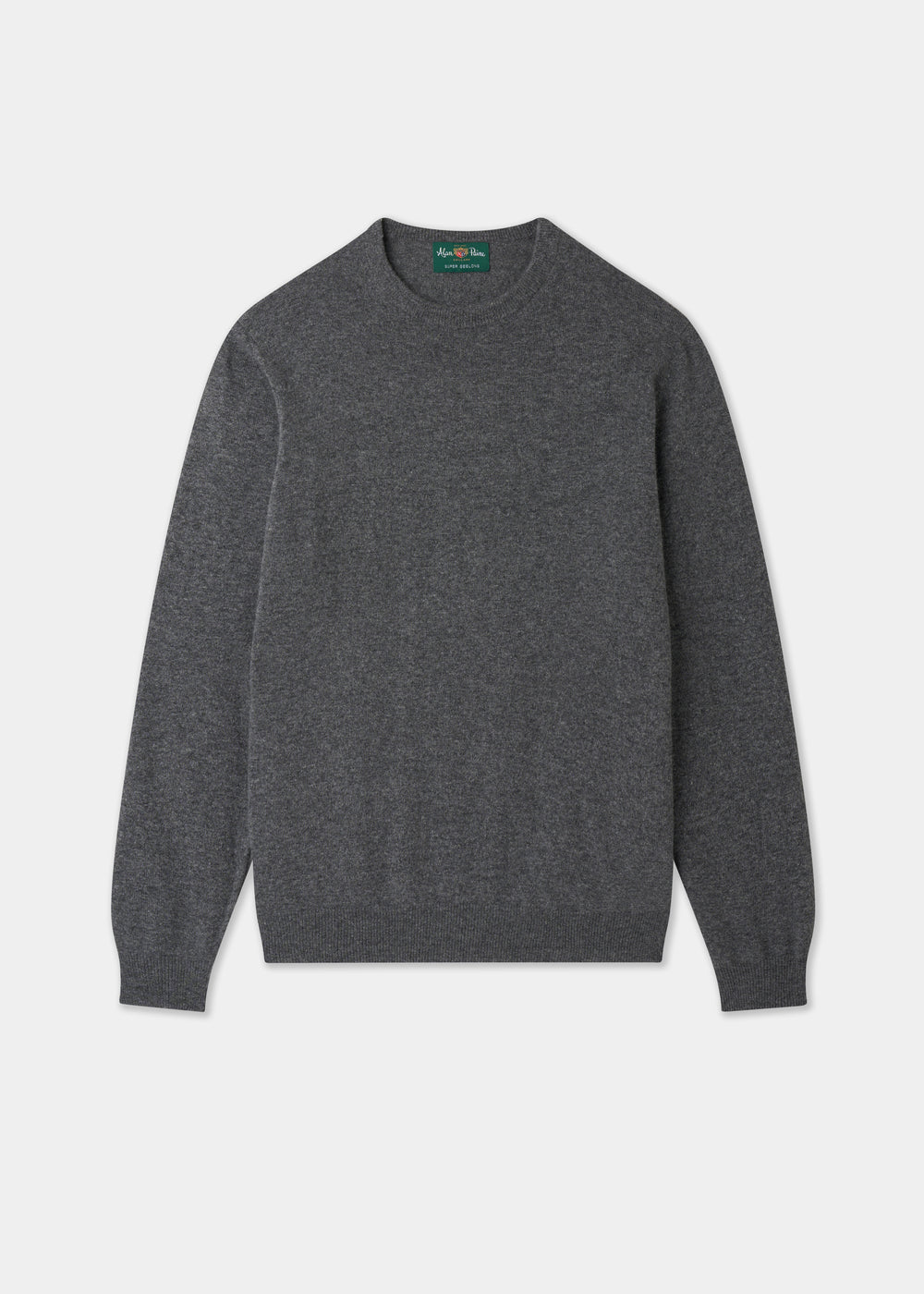 Men's Geelong Wool Crew Neck Jumper in Derby