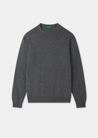 Men's Geelong Wool Crew Neck Jumper in Derby