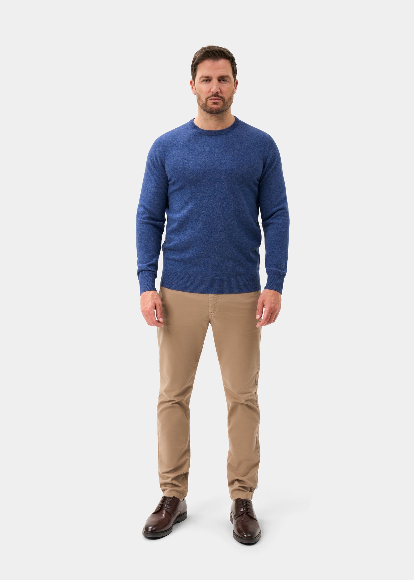 Men's Geelong Wool Crew Neck Jumper in Ullswater