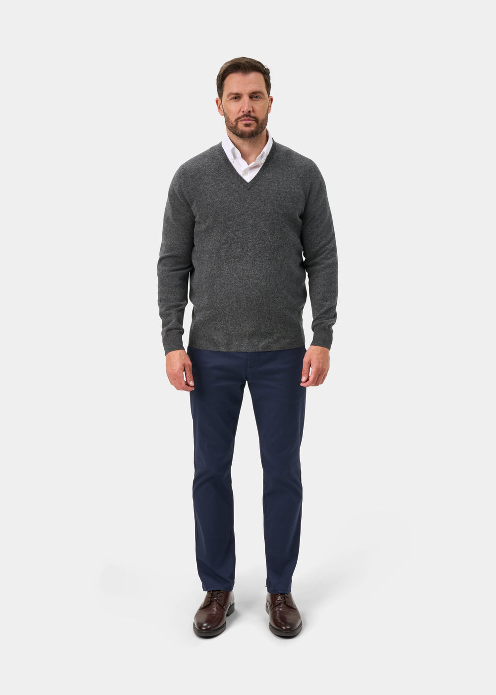 Albury Geelong Wool Jumper in Derby - Regular Fit