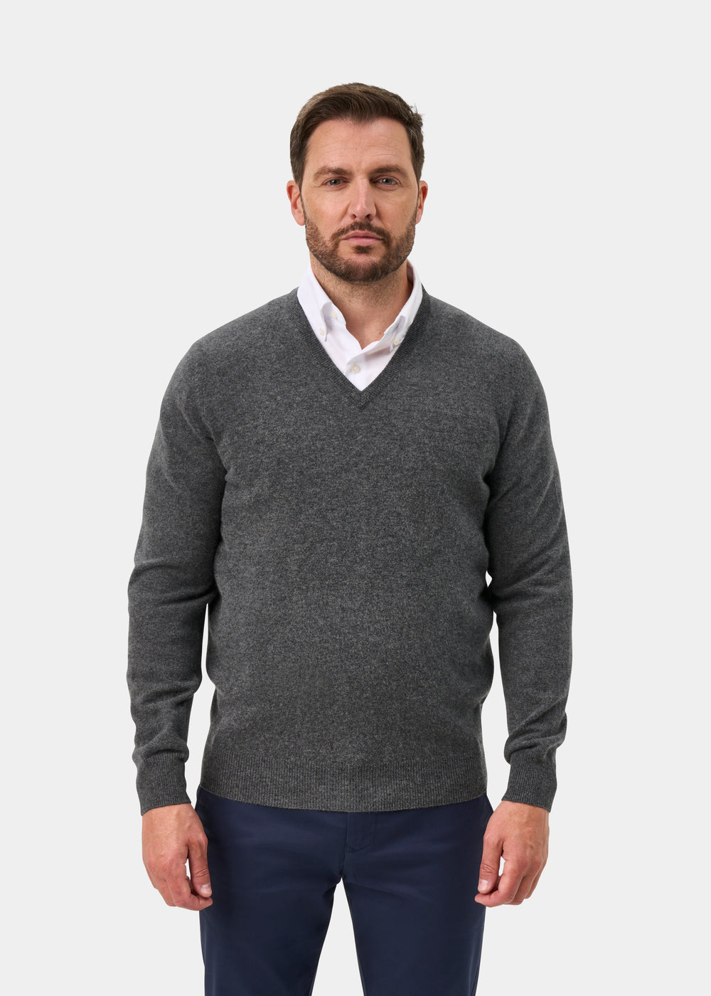 Albury Geelong Wool Jumper in Derby - Regular Fit