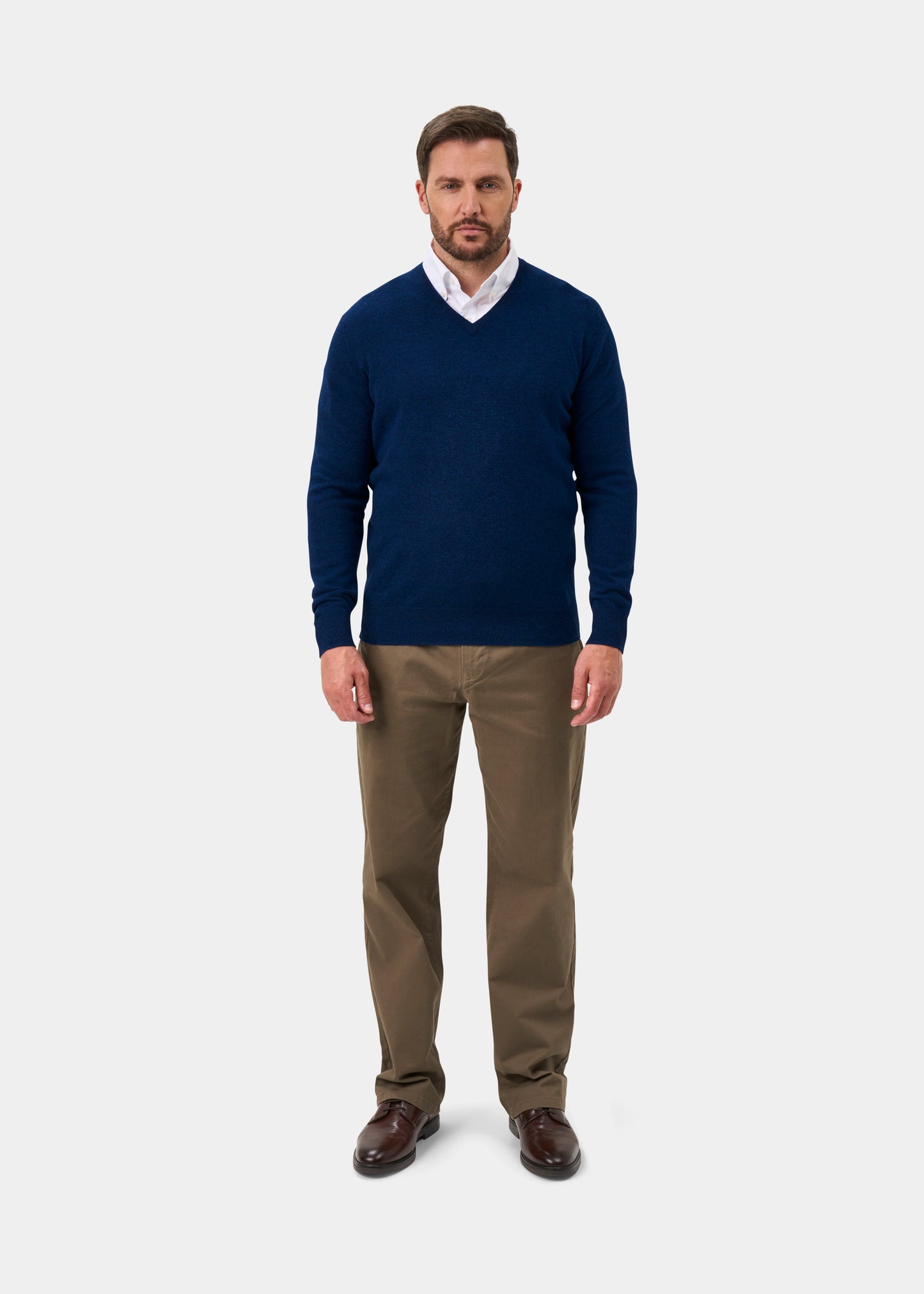 Albury Geelong Wool Jumper in Indigo - Regular Fit