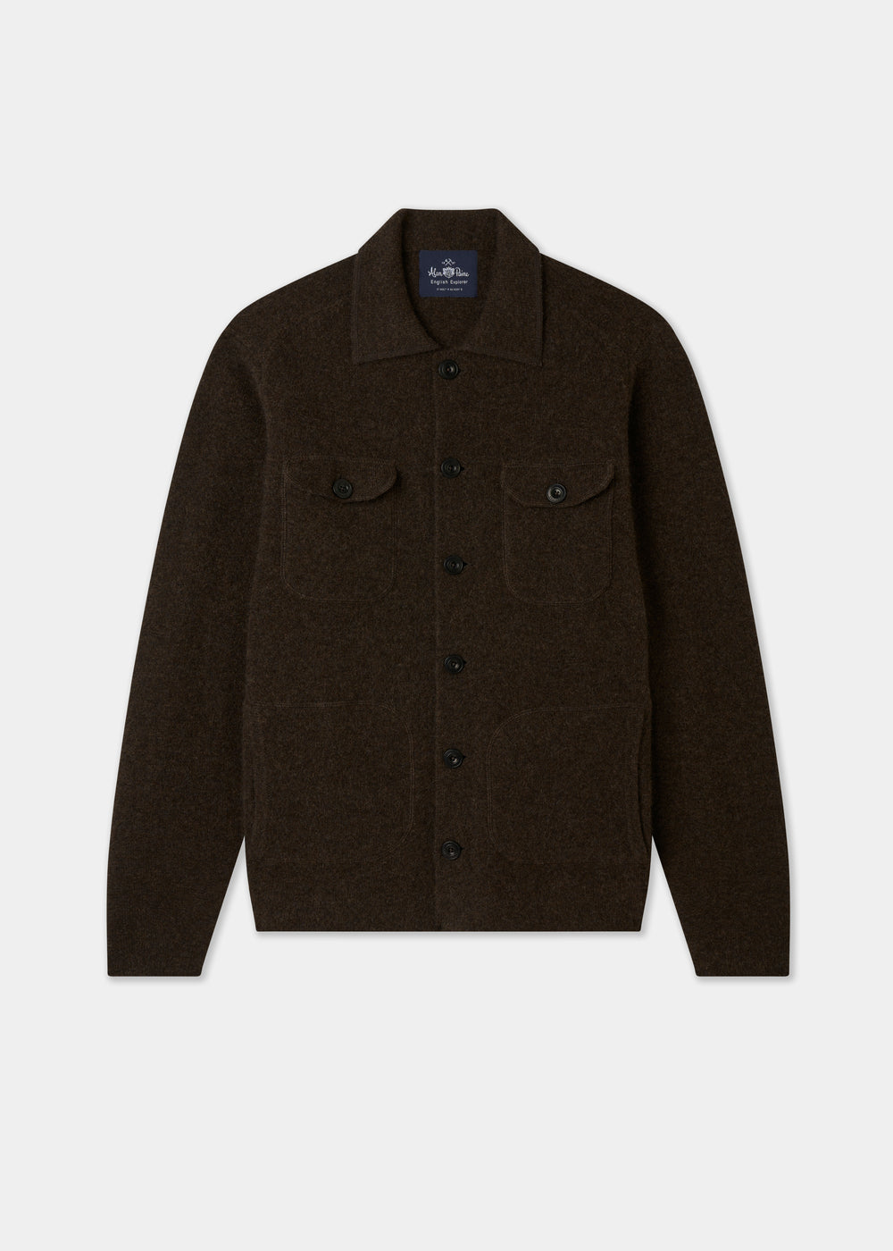 Men's dark brown knitted shirt